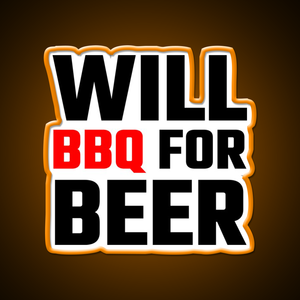 Will Bbq For Beer Bar Decor Led Neon Sign Rgb Color - LED neon sign view 6