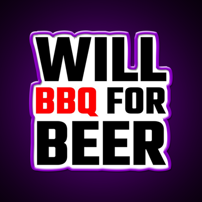 Will Bbq For Beer Bar Decor Led Neon Sign Rgb Color - LED neon sign view 9