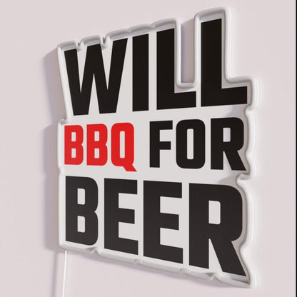 Will Bbq For Beer Rgb Led Neon Sign - Shineneon