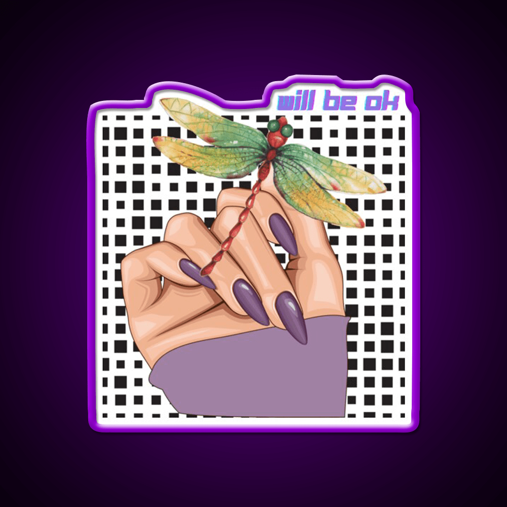 Will Be Ok Purple Nail Salon Led Neon Sign Rgb Color - Shineneon