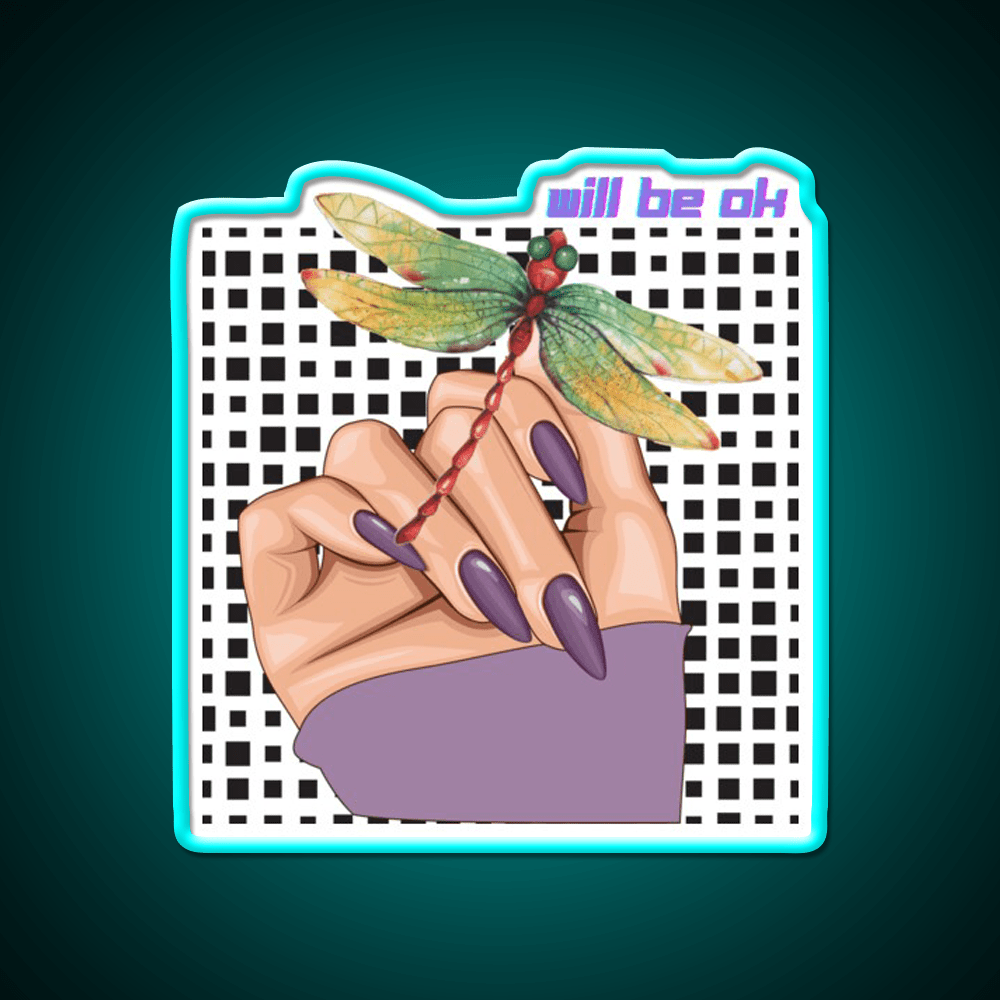 Will Be Ok Purple Nail Salon Led Neon Sign Rgb Color - Shineneon