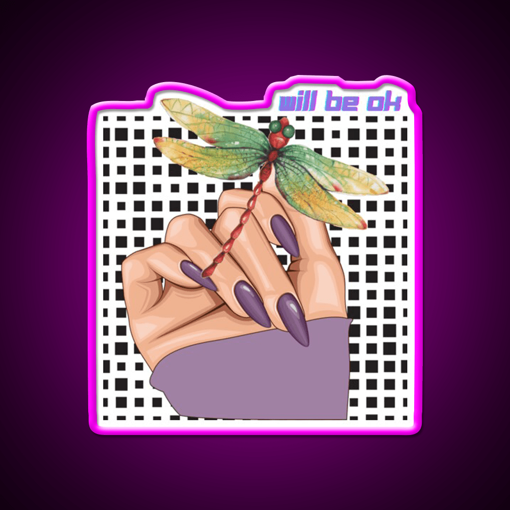 Will Be Ok Purple Nail Salon Led Neon Sign Rgb Color - Shineneon