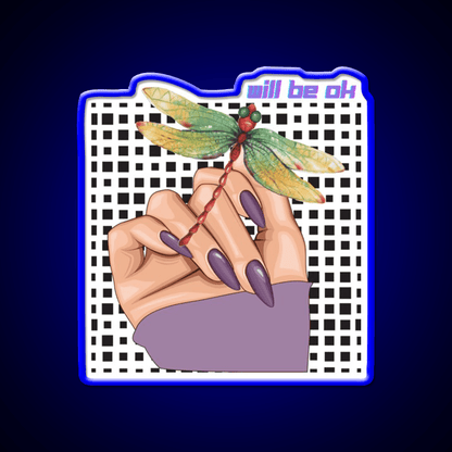 Will Be Ok Purple Nail Salon Led Neon Sign Rgb Color - Shineneon