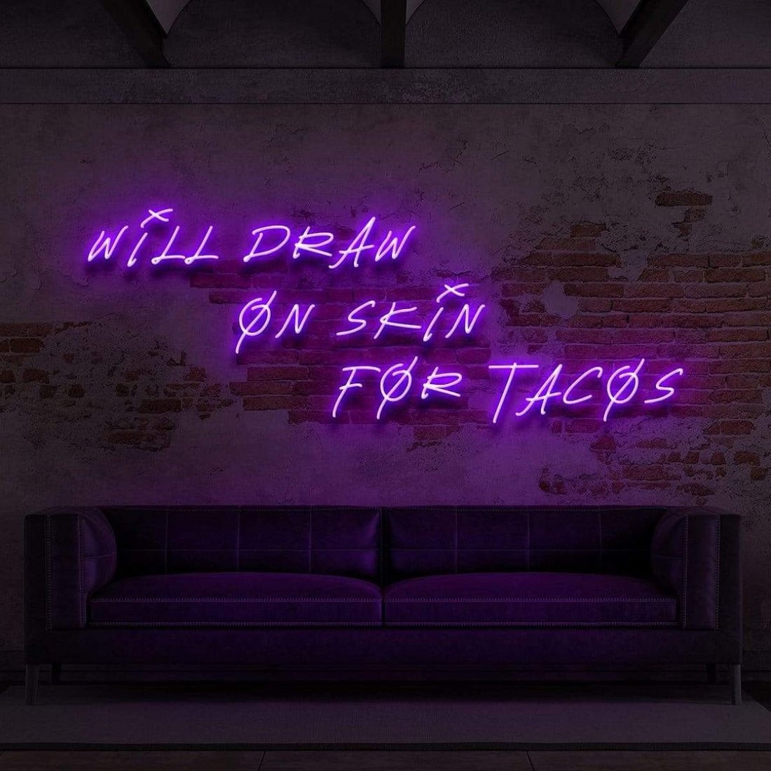 Will Draw On Skin For Tacos Led Sign Business Neon Sign - Shineneon