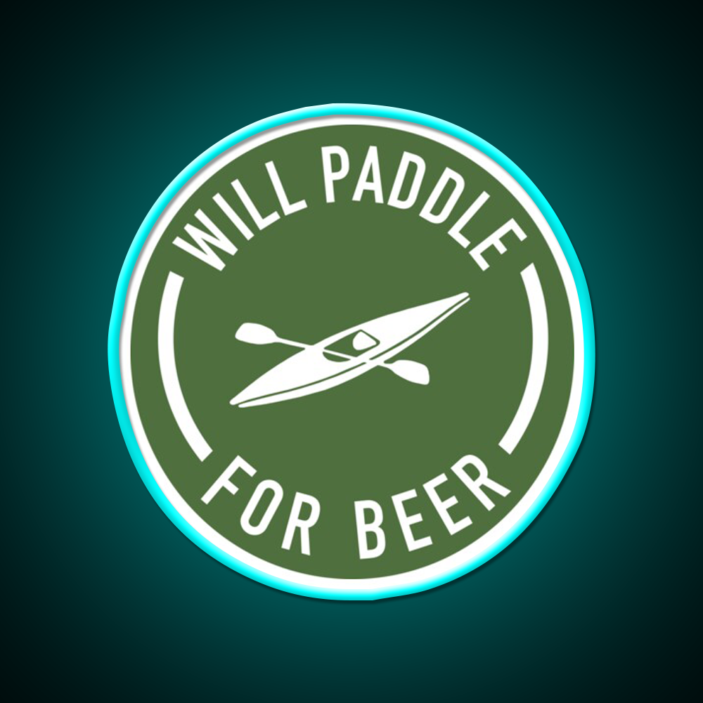 Will Paddle For Beer Bar Decor Led Neon Sign Rgb Color - Size and dimension reference