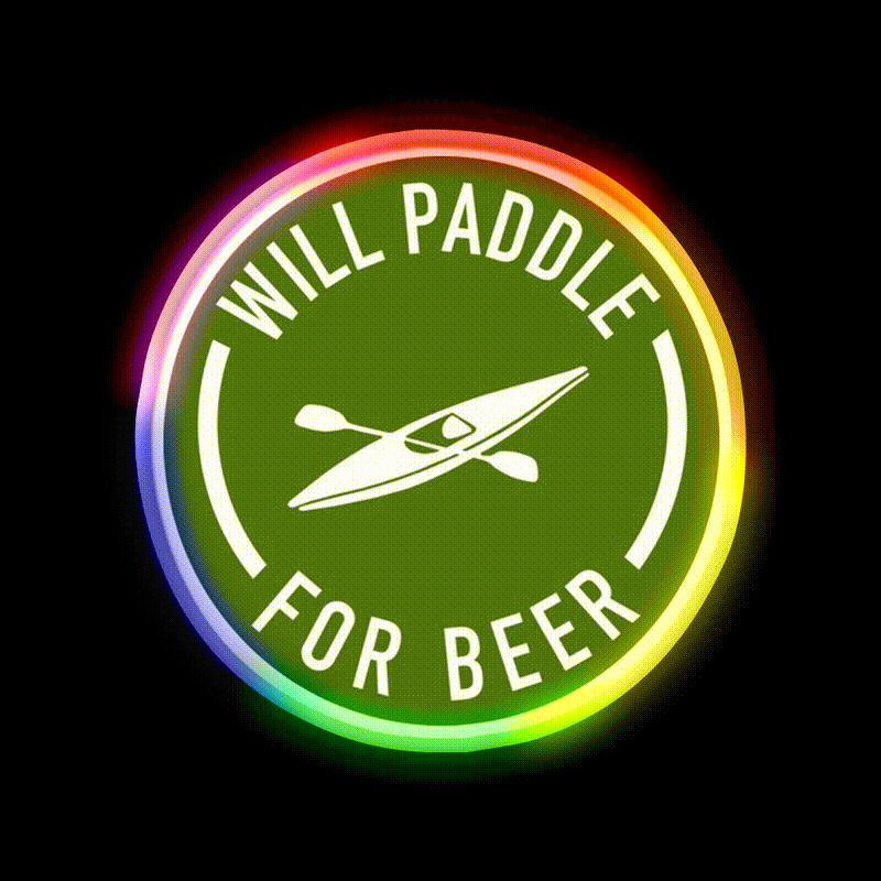 Will Paddle For Beer Bar Decor Led Neon Sign Rgb Color - LED neon sign close-up detail
