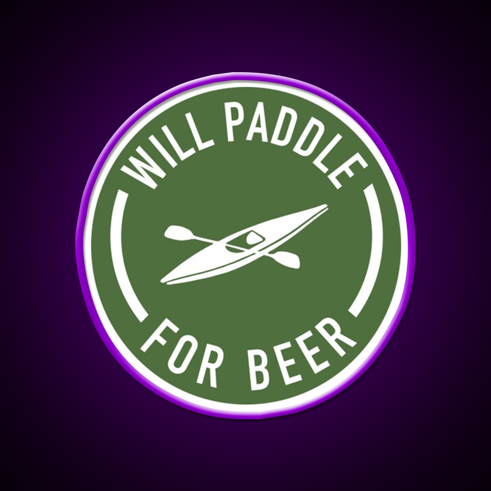 Will Paddle For Beer Bar Decor Led Neon Sign Rgb Color - LED neon sign view 9