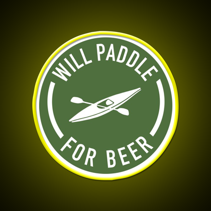 Will Paddle For Beer Bar Decor Led Neon Sign Rgb Color - LED neon sign view 7