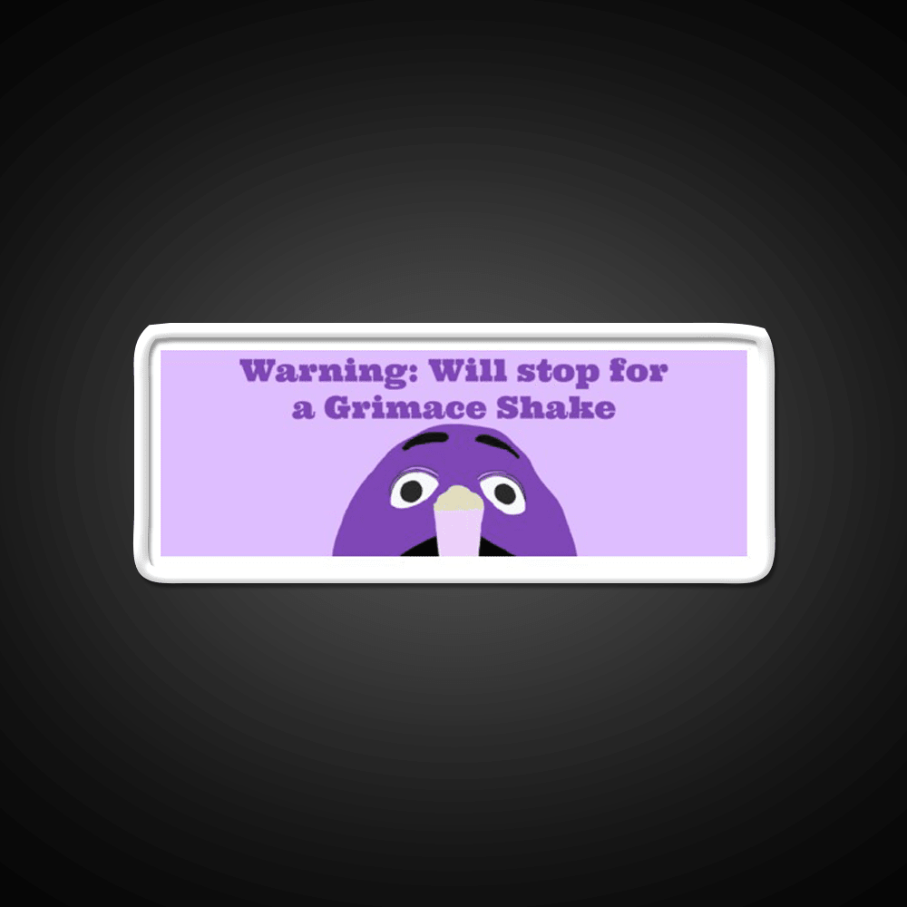 Will Stop For A Grimace Shake Fast Food Led Neon Sign For Burger Place Rgb Color - Shineneon
