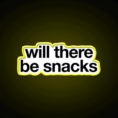 Will There Be Snacks Snack Food Led Neon Sign For Snack Room Rgb Color - Custom LED neon sign front view