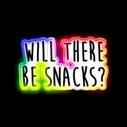 Will There Be Snacks Snack Food Led Neon Sign Rgb Color - LED neon sign close-up detail