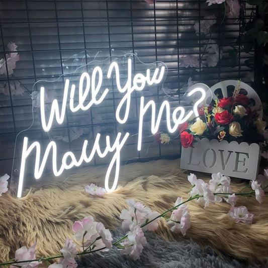 Will You Marry Me Led Sign Business Neon Signs Wall Decor