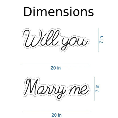 Will You Marry Me Wedding Led Neon Sign | Shineneon
