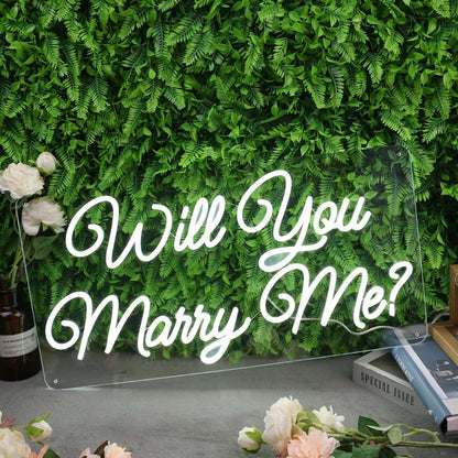 Will You Marry Me White Neon Sign | Shineneon