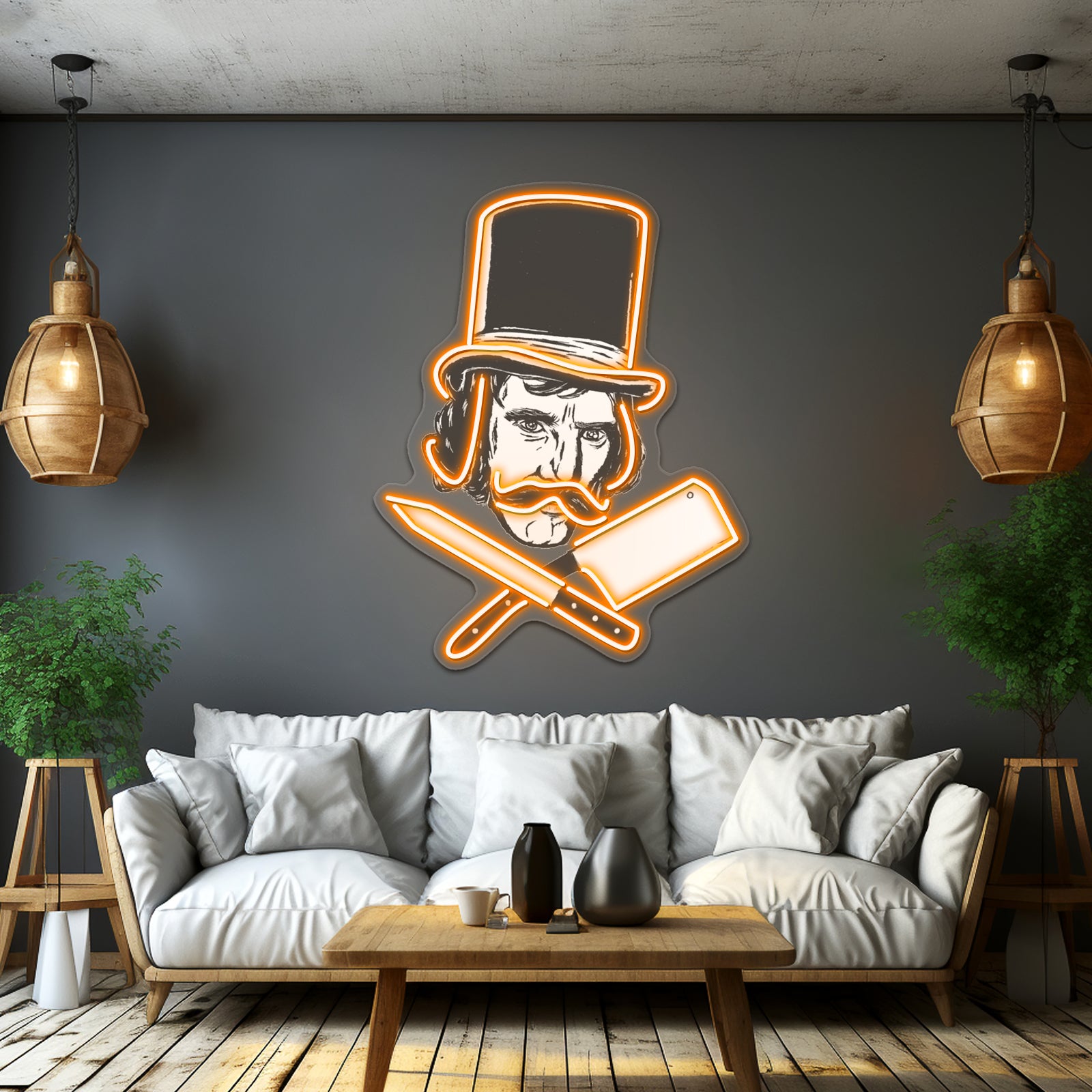 William Cutting The Butcher Artwork Neon Signs Custom | Shineneon