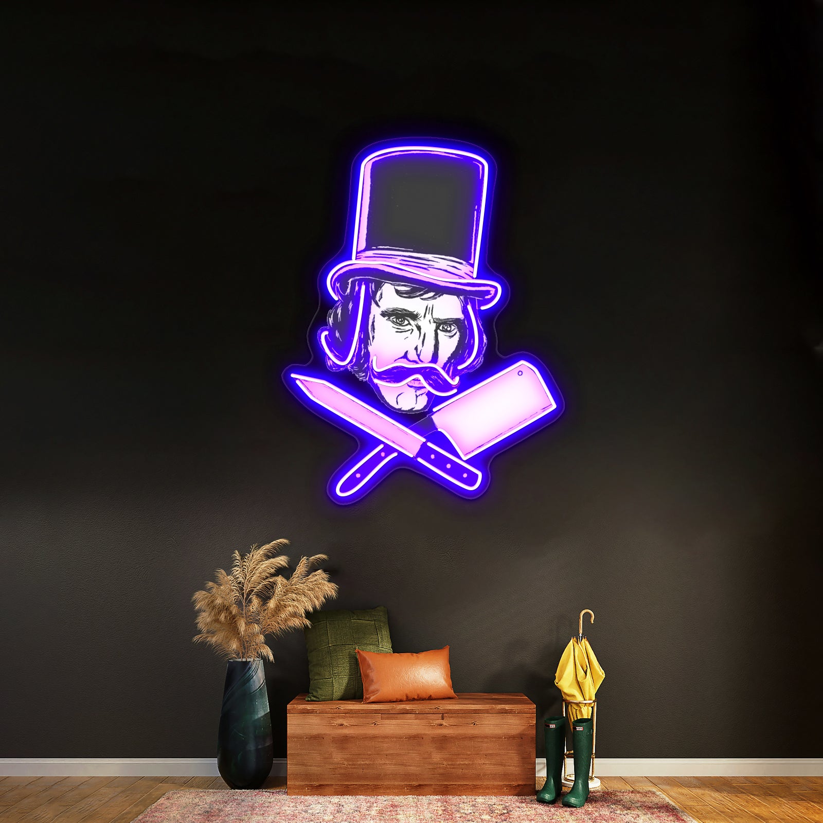William Cutting The Butcher Artwork Neon Signs Custom | Shineneon