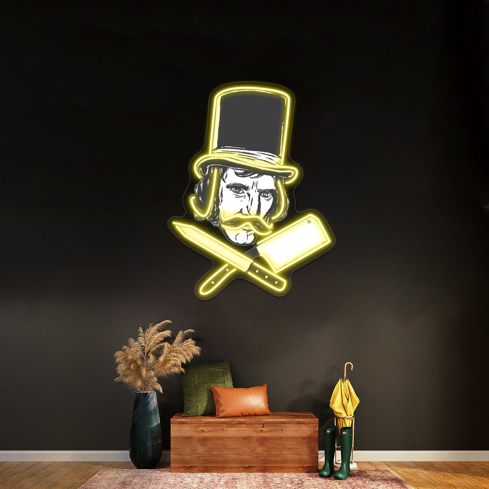 William Cutting The Butcher Artwork Neon Signs Custom | Shineneon