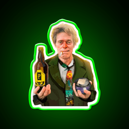 William Dafoe Disco Elysium Party Drink Tequila Led Neon Sign Rgb Color - Shineneon