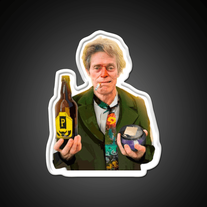 William Dafoe Disco Elysium Party Drink Tequila Led Neon Sign Rgb Color - Shineneon