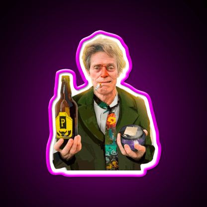 William Dafoe Disco Elysium Party Drink Tequila Led Neon Sign Rgb Color - Shineneon