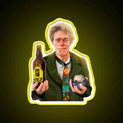 William Dafoe Disco Elysium Party Drink Tequila Led Neon Sign Rgb Color - Shineneon
