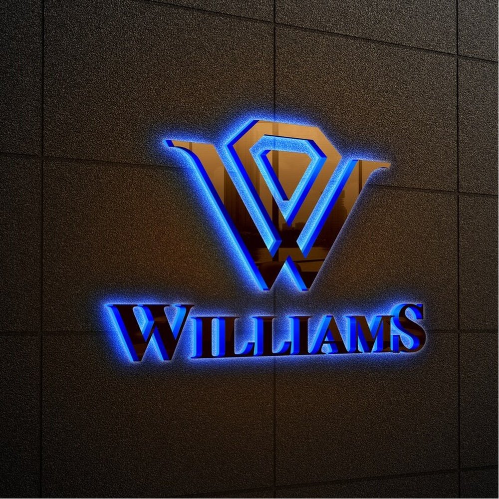 Williams Big Logo 3D Backlit Channel Letters Led Light Sign - Shineneon