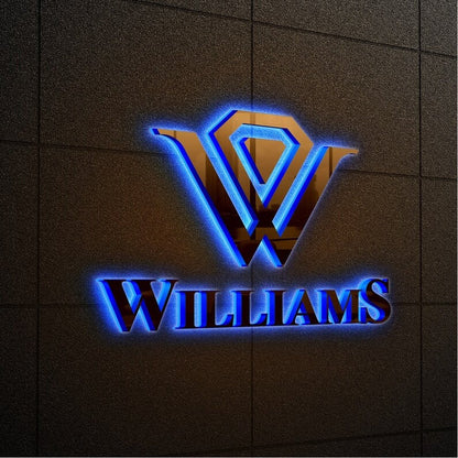 Williams Big Logo 3D Backlit Channel Letters Led Light Sign - Shineneon