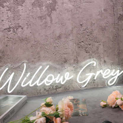 Willow Grey White Led Neon Sign - Shineneon
