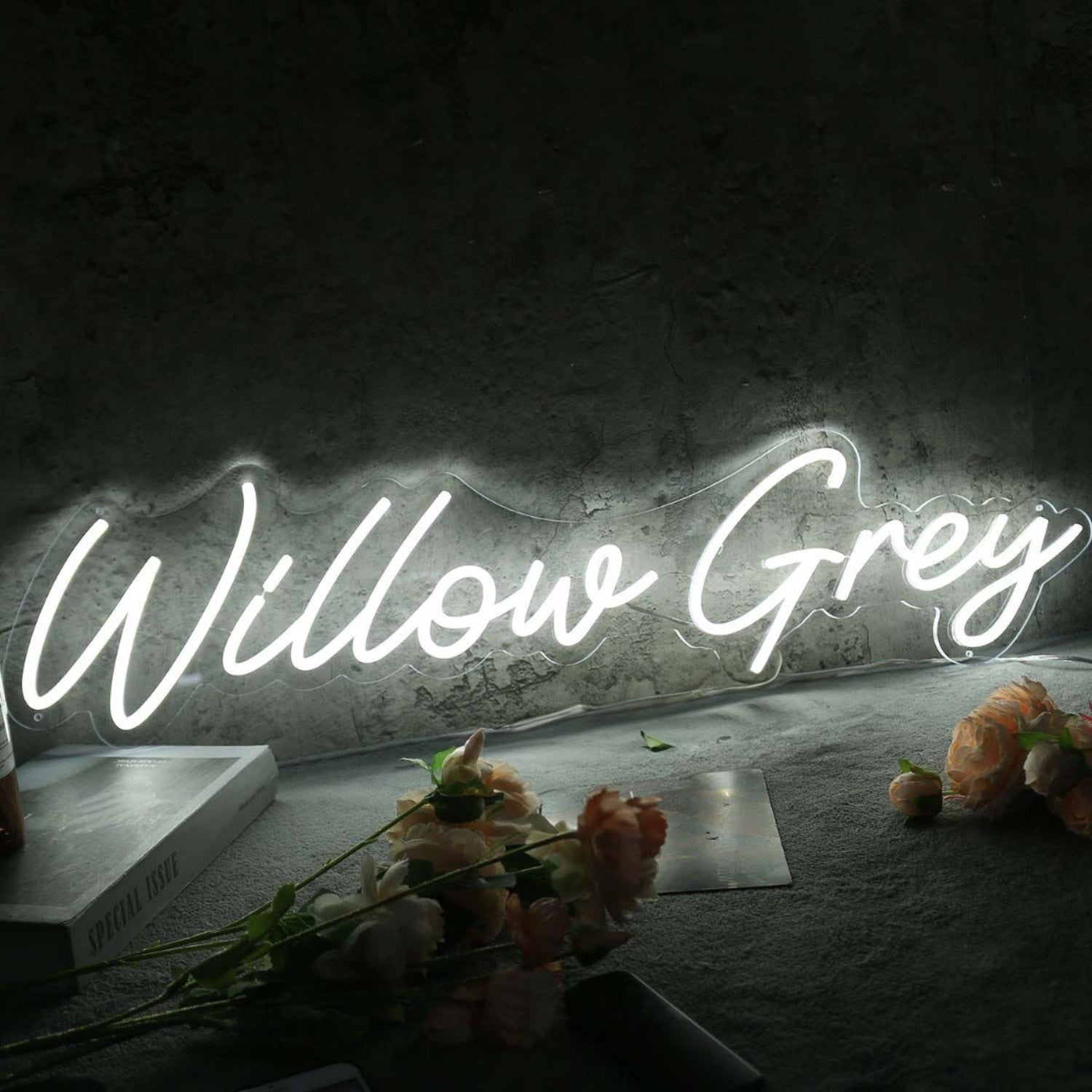 Willow Grey White Led Neon Sign - Shineneon