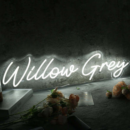 Willow Grey White Led Neon Sign - Shineneon