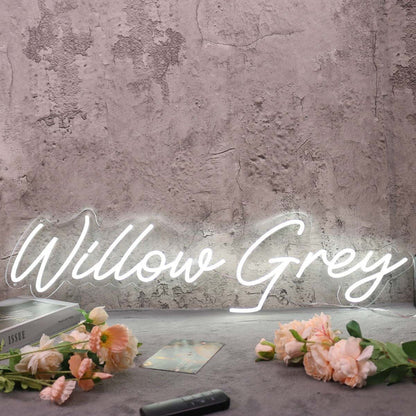 Willow Grey White Led Neon Sign - Shineneon