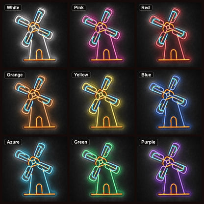 Windmill LED Neon Sign Garage Man Cave Neon Sign - Shineneon