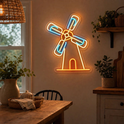 Windmill LED Neon Sign Garage Man Cave Neon Sign - Shineneon