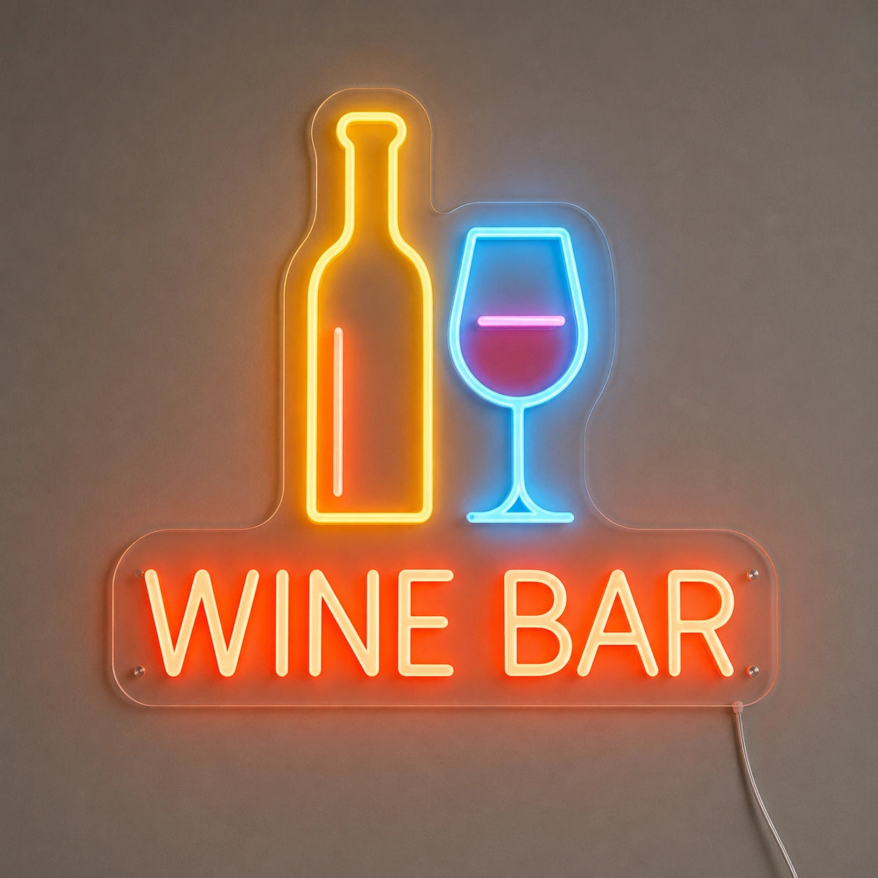 Wine Bar Bottle Glass Neon Sign LED Neon Sign main product image