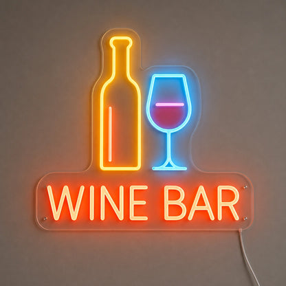 Wine Bar Bottle Glass Neon Sign LED Neon Sign main product image