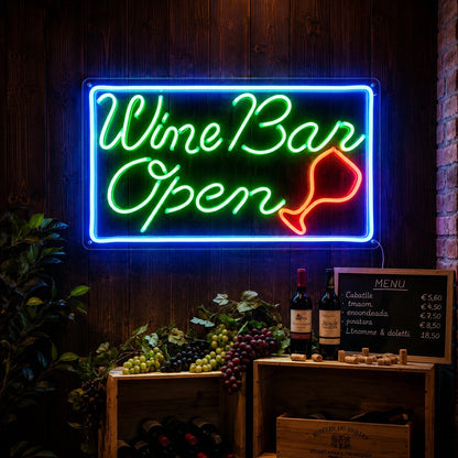 Wine Bar Open Neon Sign LED Neon Sign high-converting product image