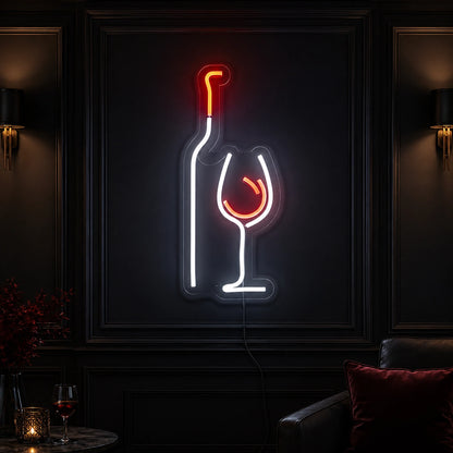 Wine Bottle Glass LED Neon Sign high-converting product image