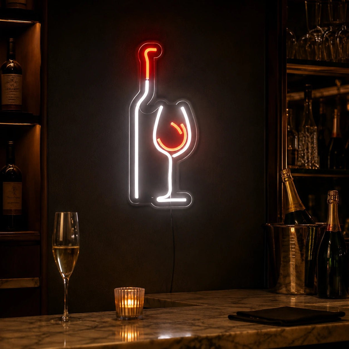 Wine Bottle Glass LED Neon Sign - Shineneon