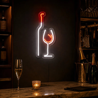 Wine Bottle Glass LED Neon Sign - Shineneon