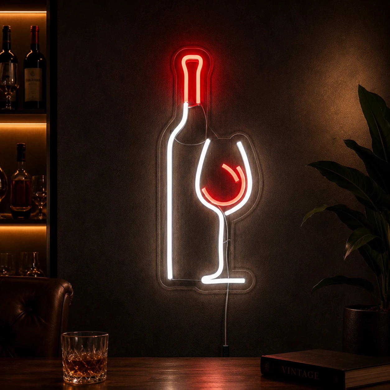 Wine Bottle Glass Neon Sign LED Neon Sign high-converting product image
