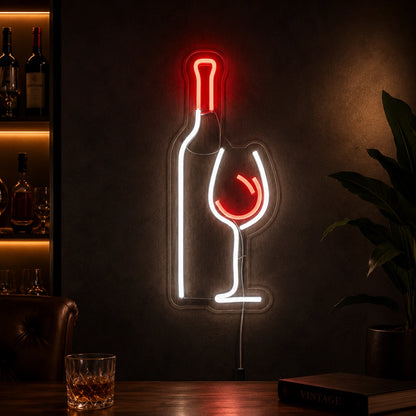 Wine Bottle Glass Neon Sign LED Neon Sign high-converting product image