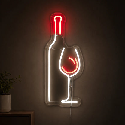 Wine Bottle Glass Neon Sign LED Neon Sign main product image
