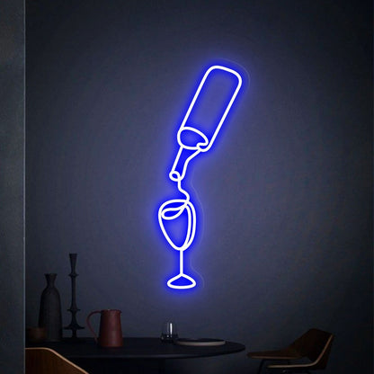 Wine Cellar Bar Or Wedding Venue With Wine Glass S Led Neon Sign | Shineneon