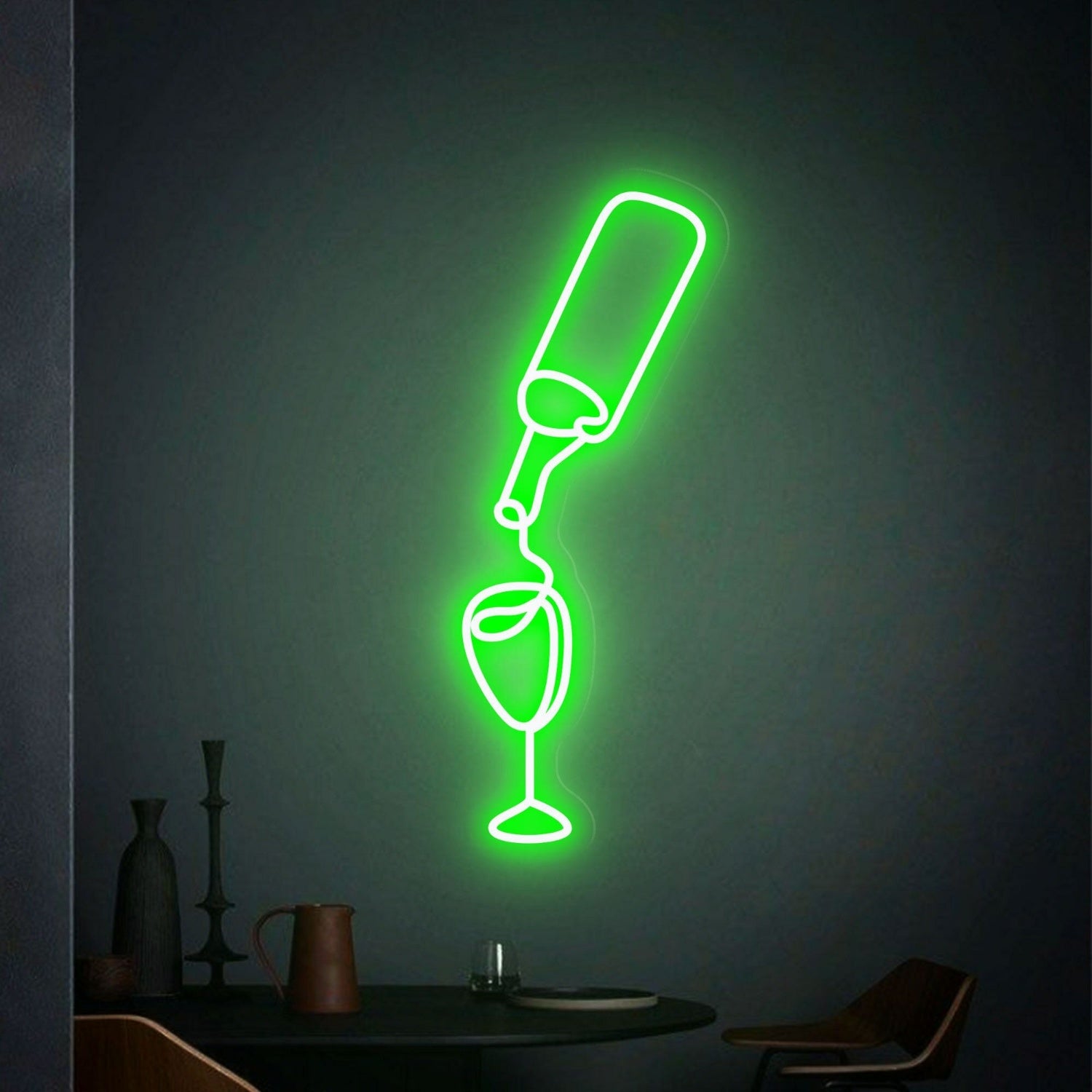 Wine Cellar Bar Or Wedding Venue With Wine Glass S Led Neon Sign | Shineneon