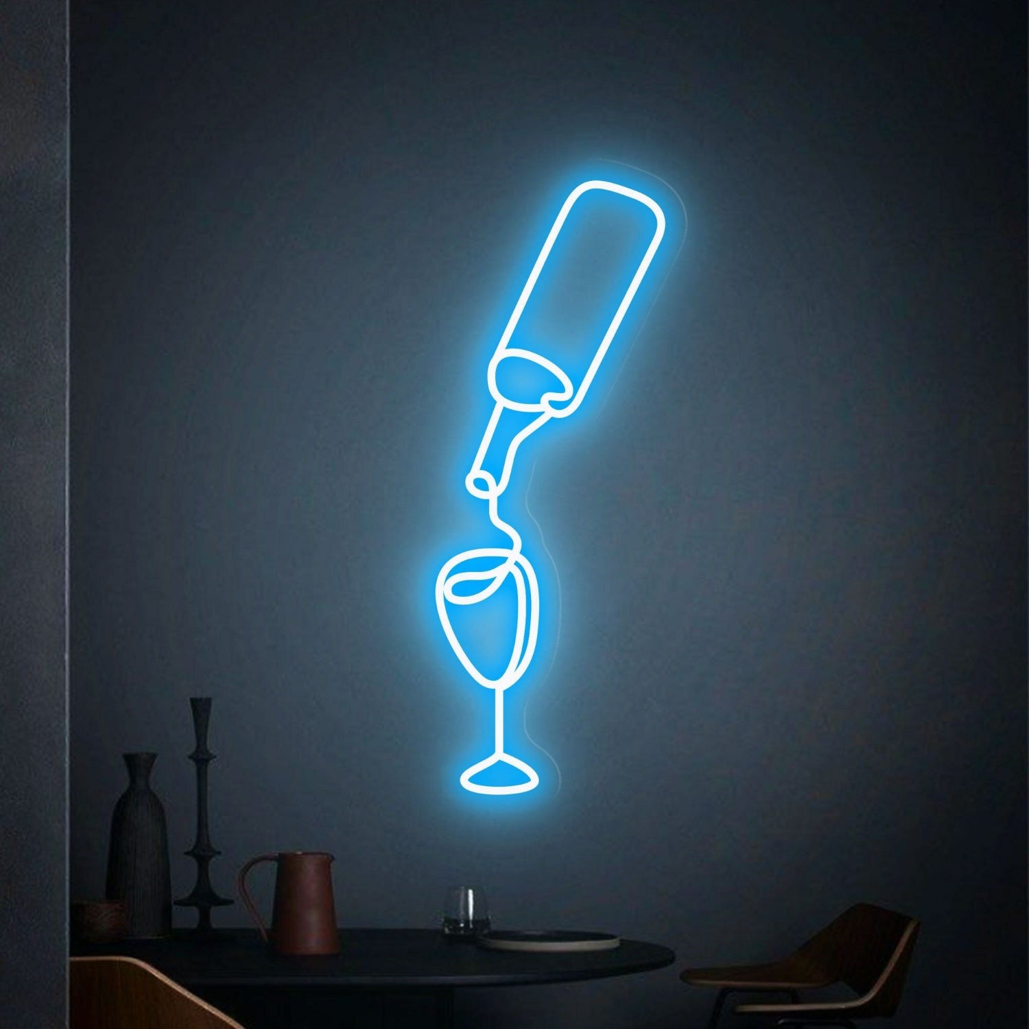 Wine Cellar Bar Or Wedding Venue With Wine Glass S Led Neon Sign | Shineneon