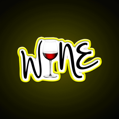 Wine Cocktail Bar Decor Led Neon Sign Rgb Color - Custom LED neon sign front view