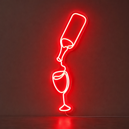 Wine Glass LED Neon Sign main product image