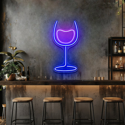 Wine Glass Neon Sign Wine Glass Decor neon beer sign