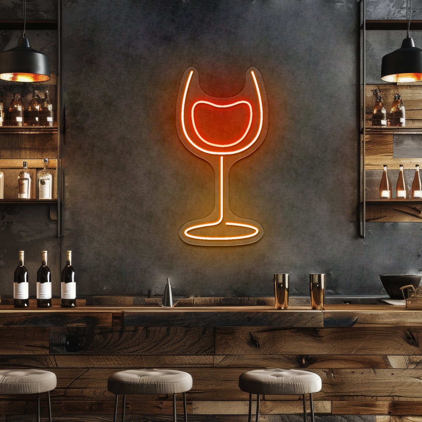 Wine Glass Neon Sign Wine Glass Decor neon beer sign