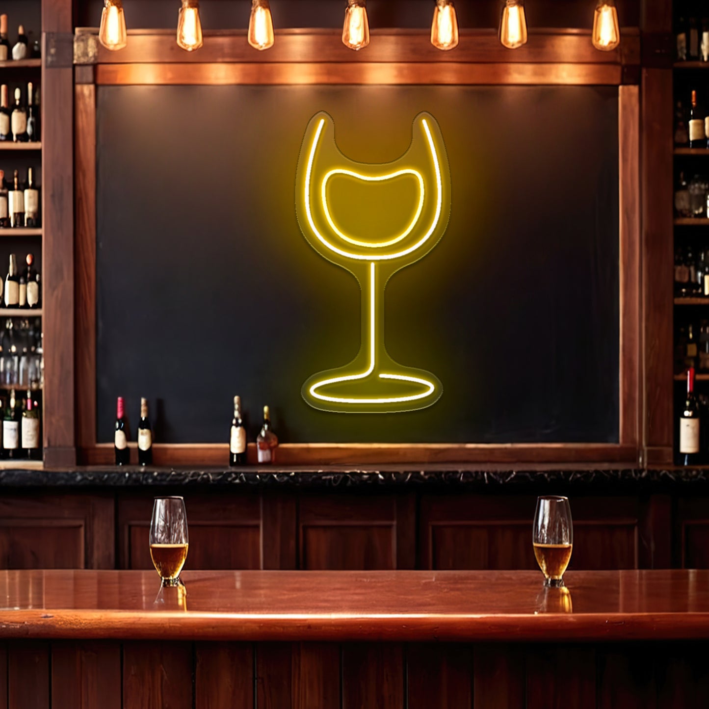 Wine Glass Neon Sign Wine Glass Decor neon beer sign